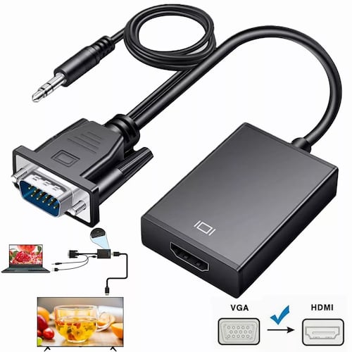 Cable Convertidor Video Vga A Hdmi + Audio Full Hd 1080p