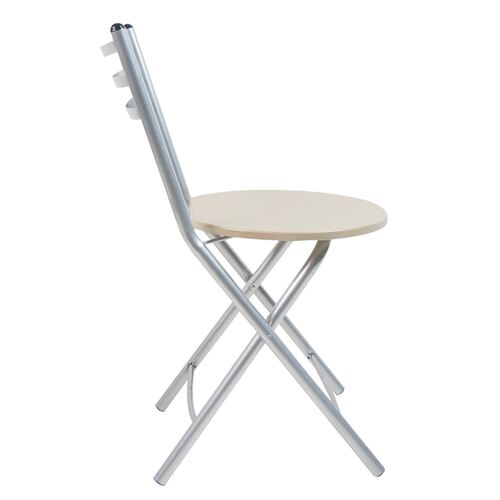 Silla Plegable Madera MDF Estructura Acero Natural Brang