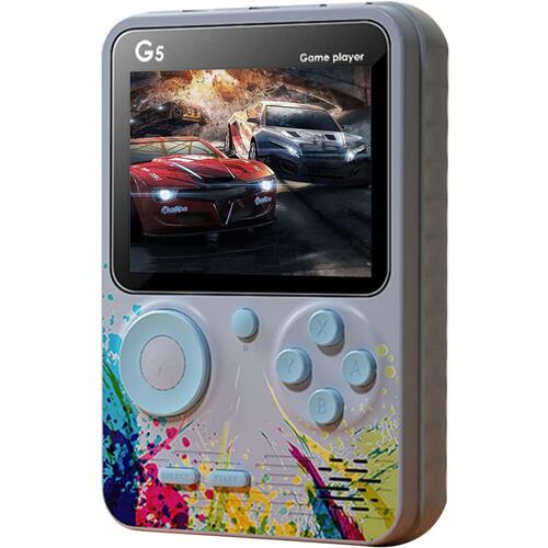 Consola de Videojuegos Portátil Retro G5 con 500 Juegos Cargados niño niña viajes vacaciones gran batería