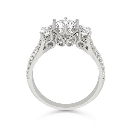 ANILLO DE COMPROMISO 10K ORO BLANCO CON PIEDRA EMY ABBA JOYAS.
