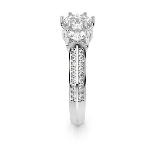 ANILLO DE COMPROMISO 10K ORO BLANCO CON PIEDRA EMY ABBA JOYAS.