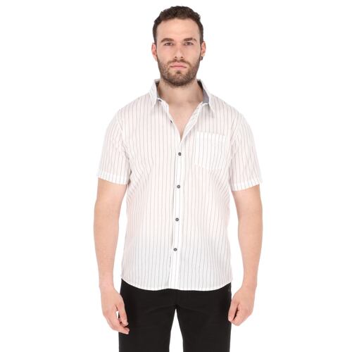 Camisa Manga Corta de Rayas .