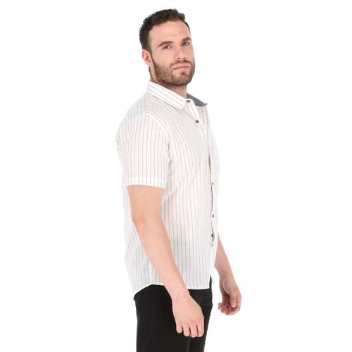 Camisa Manga Corta de Rayas .