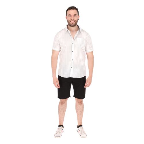 Camisa Manga Corta de Rayas .