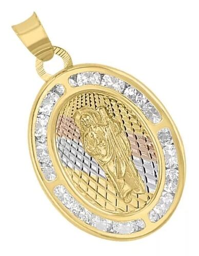 Medalla Oval San Judas Tadeo Rayos En Oro De 14 K + Obsequio