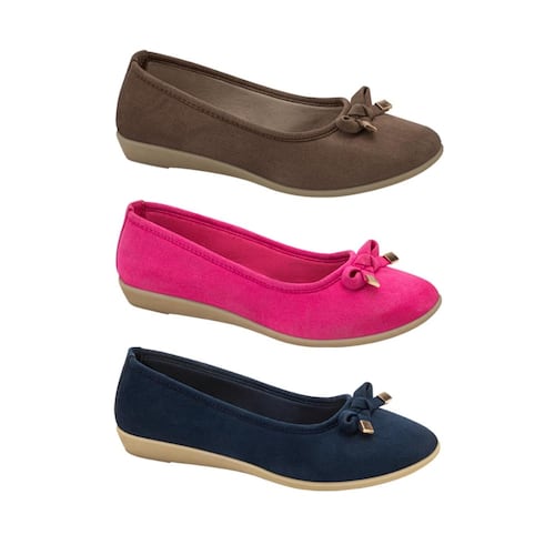 Kit de 3 pares de ballerinas con moño para mujer, marca Mirage, mod. 1088107