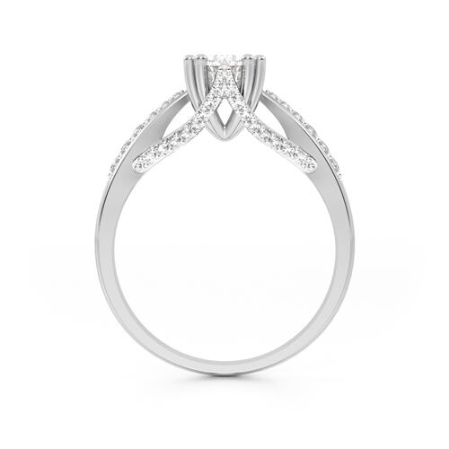 ANILLO DE COMPROMISO 10K ORO BLANCO CON PIEDRA EVA ABBA JOYAS.