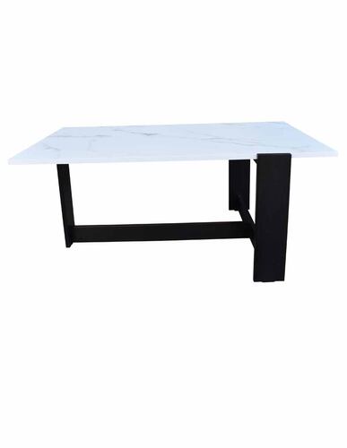 Mesa de Centro rectangular Hogare con cubierta tipo Mármol, Diseño elegante y moderno