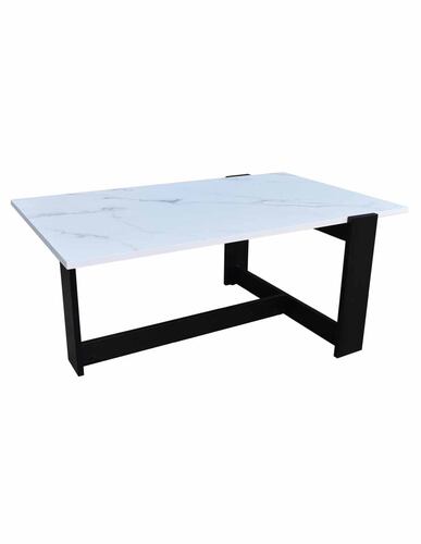 Mesa de Centro rectangular Hogare con cubierta tipo Mármol, Diseño elegante y moderno
