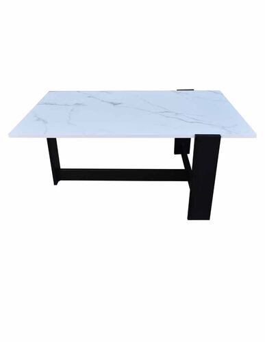 Mesa de Centro rectangular Hogare con cubierta tipo Mármol, Diseño elegante y moderno