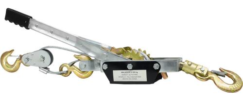 Malacate Winch Manual 2 Ton Cable Acero 2.30 M 2 Ganchos