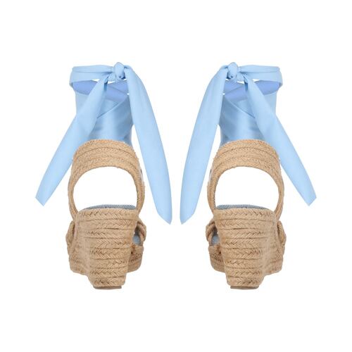 Alpargata De Plataforma Con Yute Ajuste Estilizado Para Mujer Color Azul Mezclilla.
