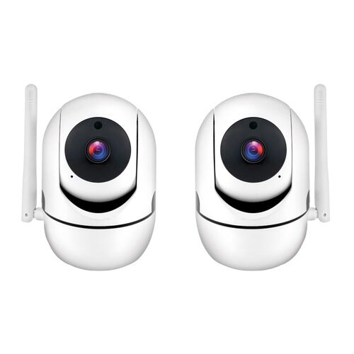 Cámaras Seguridad Vigilancia WiFi robotizada kit 2 piezas