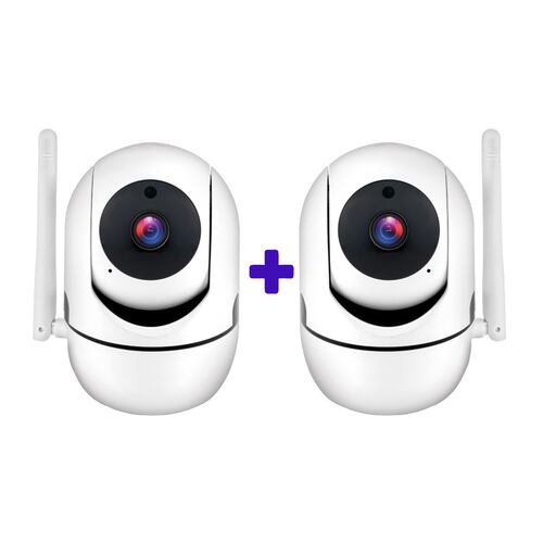 Cámaras Seguridad Vigilancia WiFi robotizada kit 2 piezas
