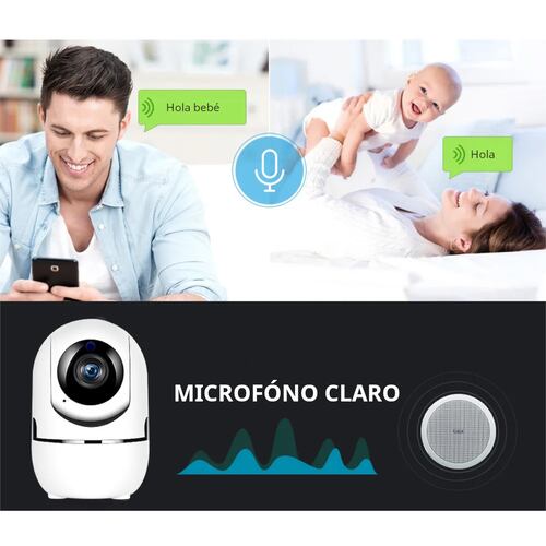 Cámaras Seguridad Vigilancia WiFi robotizada kit 2 piezas