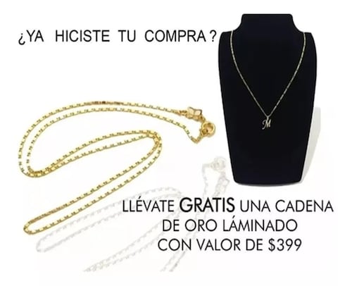 Dije Inicial M Lisa En Oro De 10 K + Obsequio + Envío.