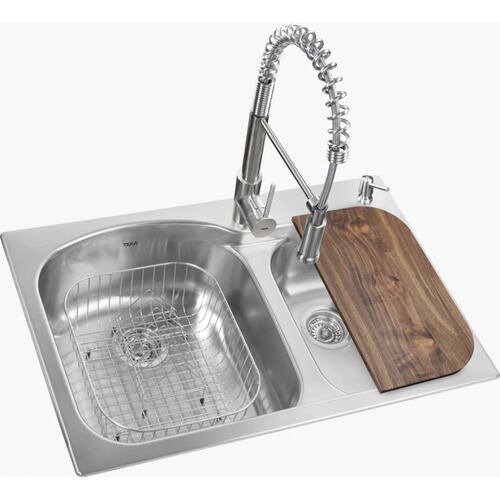 Llave Mezcladora Teka AMERICA PRO 805 Acabado Acero Niquelado.