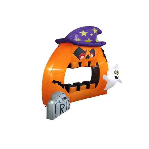 Inflable halloween calabaza con boca de espanto gigante - 2.2m