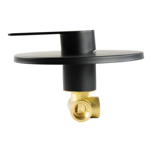Meer Faucets by CNX - Kit Completo de Regadera y Accesorios para Baño Negro Mate - Incluye Regadera con Cuello, Telefono, Mezcladora, Resumidero, Desviador, Portarollos de Papel y 3 Toalleros.