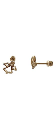 Broquel Angelitos Oro 14k + Obsequio