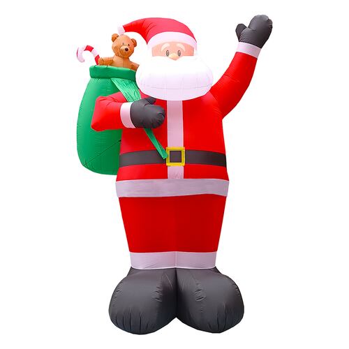 Inflable de Navidad Navideño SANTA CLAUS MEGA gigante con led 4m