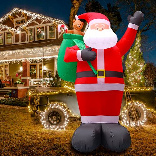 Inflable de Navidad Navideño SANTA CLAUS MEGA gigante con led 4m