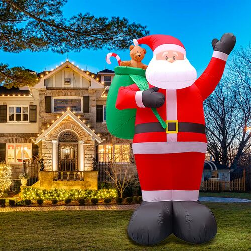 Inflable de Navidad Navideño SANTA CLAUS MEGA gigante con led 4m