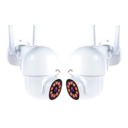 Cámaras Seguridad Vigilancia WiFi Exterior Robotizada 2 PIEZAS.