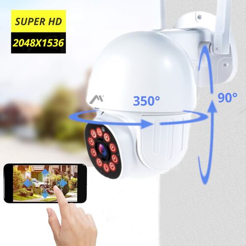 Cámaras Seguridad Vigilancia WiFi Exterior Robotizada 2 PIEZAS.