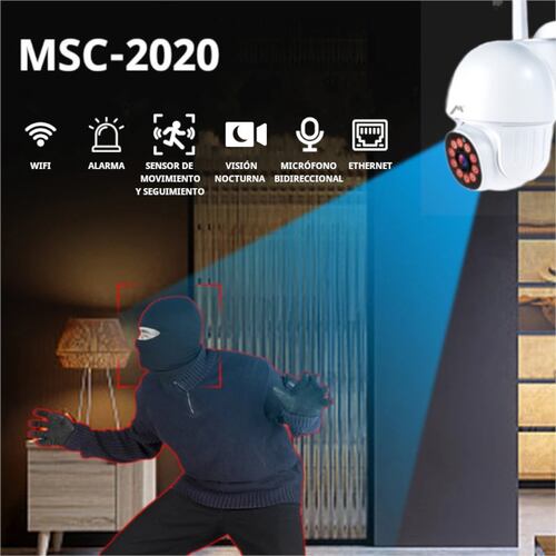 Cámaras Seguridad Vigilancia WiFi Exterior Robotizada 2 PIEZAS.