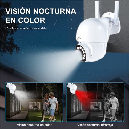 Cámaras Seguridad Vigilancia WiFi Exterior Robotizada 2 PIEZAS.