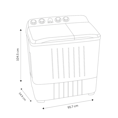 Lavadora Semiautomática Doble Tina Hisense 20 kg WSA2001P.