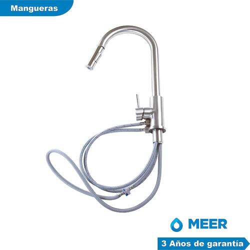 CNX Fregadero de Cocina Sencillo (Tarja Sencilla en Acero Inoxidable, 59 x 45 cm), incluye Mezcladora Monomando y Kit de Instalación