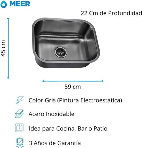 CNX Tarja Sencilla Para Submontar Incluye Kit de Instalación Completa