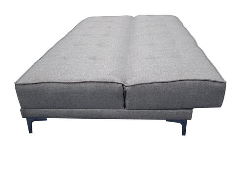 Sofa Cama Zeus Plata 3 posiciones Lino nacinoal El Bazar Store Moderno Abotonado.