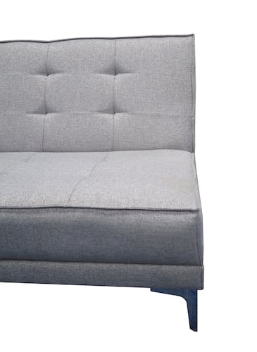 Sofa Cama Zeus Plata 3 posiciones Lino nacinoal El Bazar Store Moderno Abotonado.