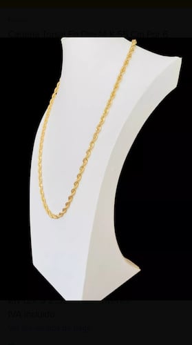 Cadena Torzal En Oro 14k 65 Cm Por 6 Mm 14 Kilates + Obsequio