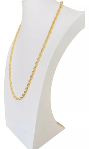 Cadena Torzal En Oro 14k 65 Cm Por 6 Mm 14 Kilates + Obsequio