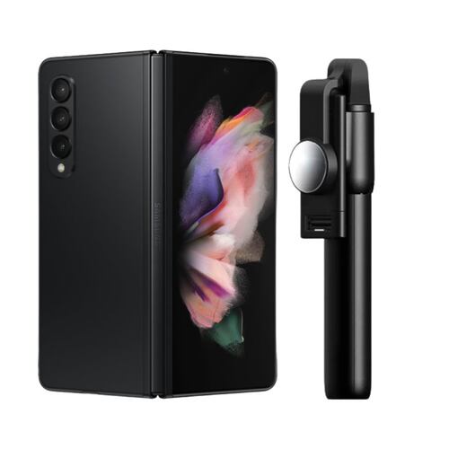 Galaxy Z Fold 3 256GB Negro Reacondicionado Grado A + Bastón Bluetooth