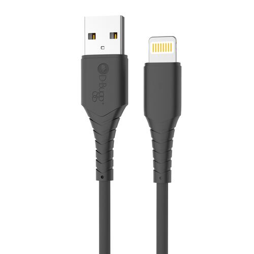 Cable reforzado USB a lightning 1m negro
