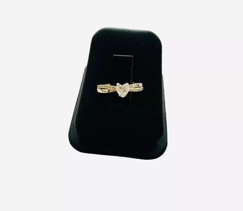 Anillo Entrelazado Oro Blanco 10 Kilates Zirconias+ Obsequio