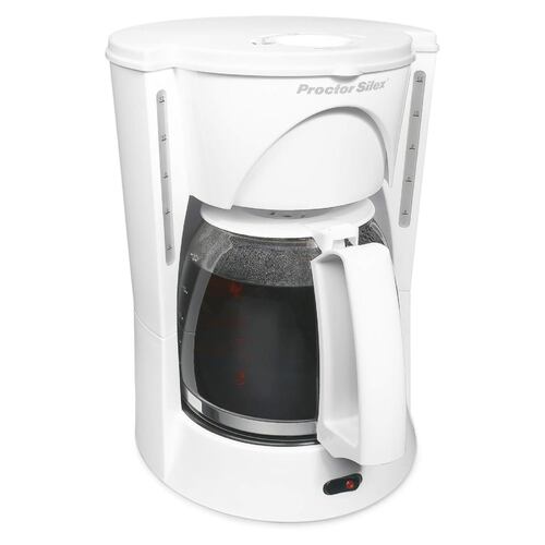 Cafetera Proctor Silex 48521 blanca de goteo 12 tazas.
