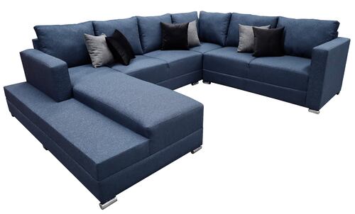Sala Esquinera en U Corbel Azul Marino, 4 salas en 1, 200x315x255 cm El Bazar Store.