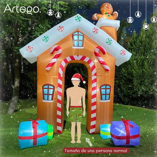 Inflable de Navidad casa Jengibre Gingy Gingerbread MEGA GIGANTE 4M.