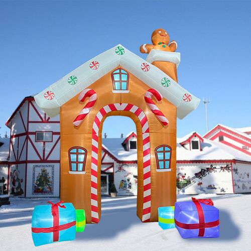 Inflable de Navidad casa Jengibre Gingy Gingerbread MEGA GIGANTE 4M.