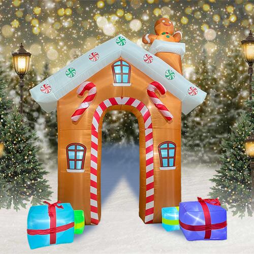 Inflable de Navidad casa Jengibre Gingy Gingerbread MEGA GIGANTE 4M.