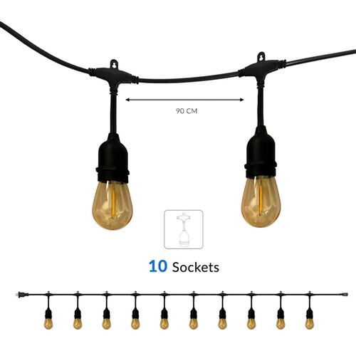 SERIE DE LUCES LED, SV-100 GUIRNALDA BOMBILLAS VINTAGE.