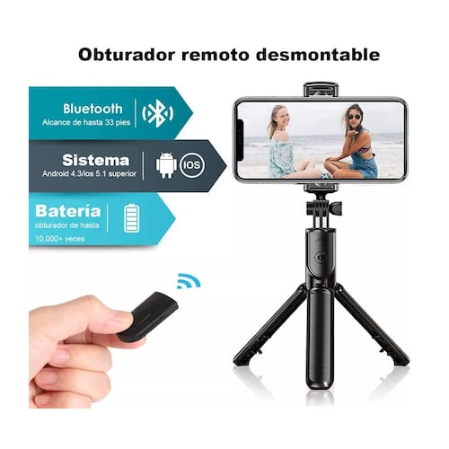 Palo Selfie Trípode Selfie Stick Bluetooth Control Remoto