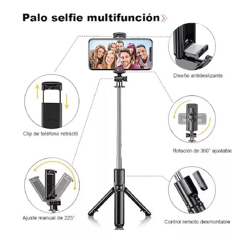 Palo Selfie Trípode Selfie Stick Bluetooth Control Remoto