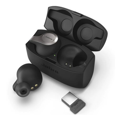Jabra Manos Libres Evolve 65t UC, Bluetooth 5.0, Inalámbrico, Color Negro.